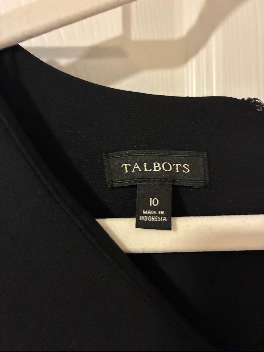 Talbots Black V-Neck Long-Sleeve Sheath Dress - Picture 2 of 3